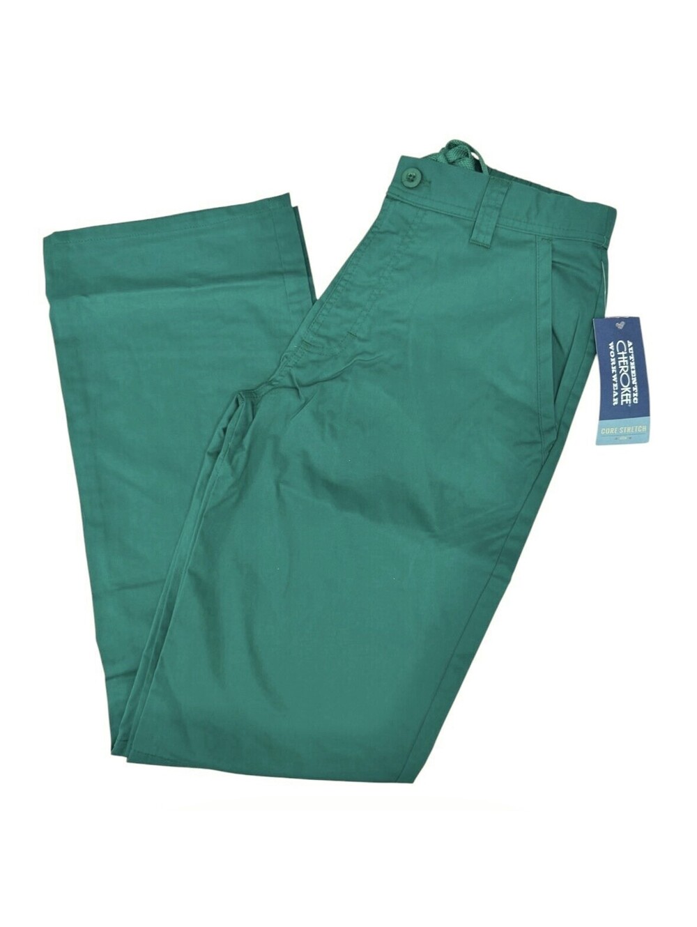 (RF) Cherokee Core Stretch Scrub Pants Mens XS Extra Small Hunter Green WW200